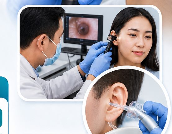 Pemeriksaan telinga menggunakan kamera otoscope